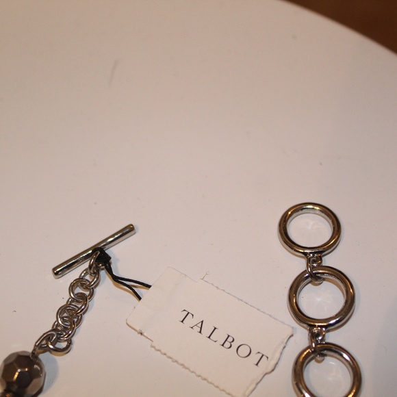 NWT - Talbots Shiny Gunmetal Statement Necklace - Picture 4 of 8
